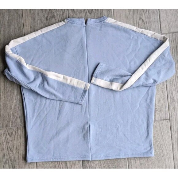 Madewell MWL Superbrushed Easygoing Sweatshirt Top Light Blue XXS Zipper Soft - Picture 7 of 15